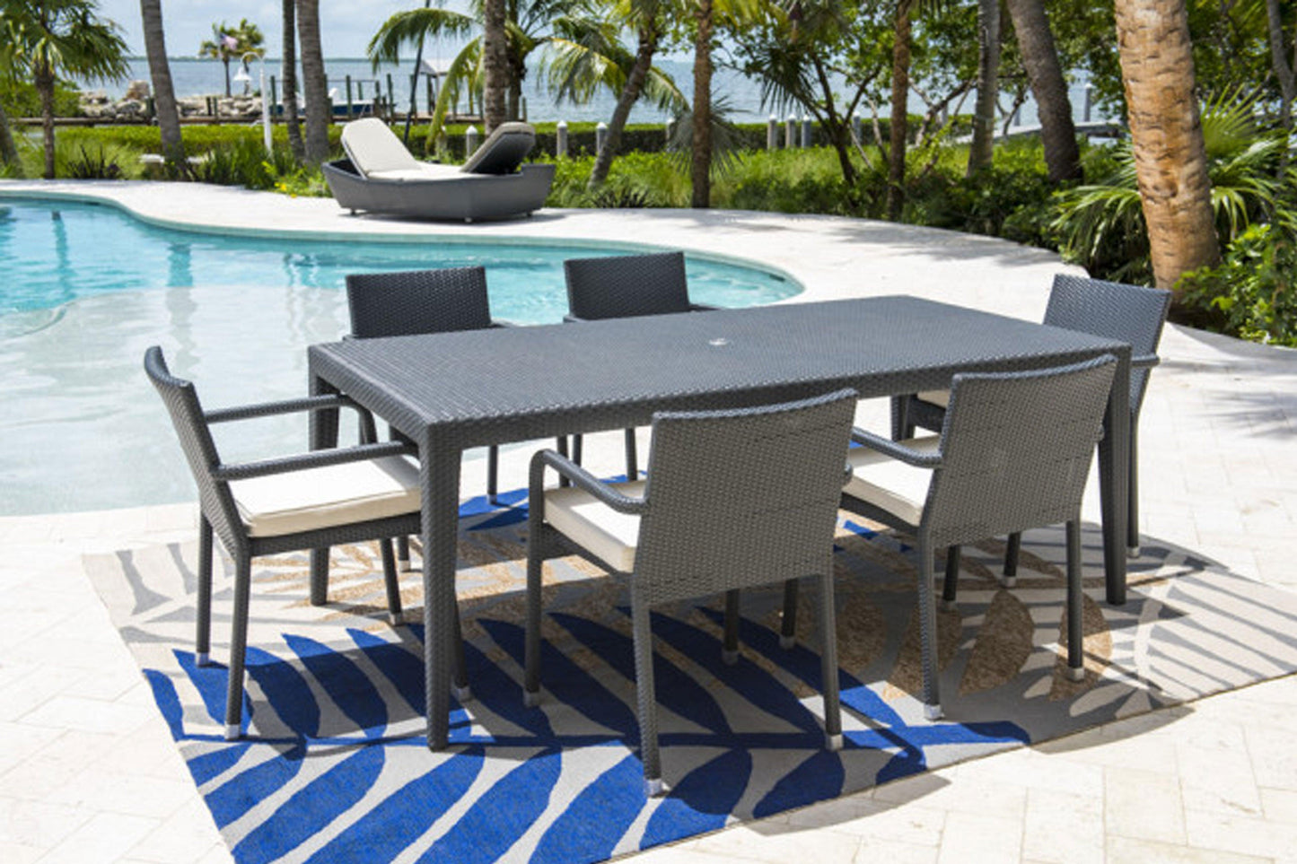 Onyx 7 PC Dining Set SKU: PJO-1901-BLK-7DA - Venini Furniture