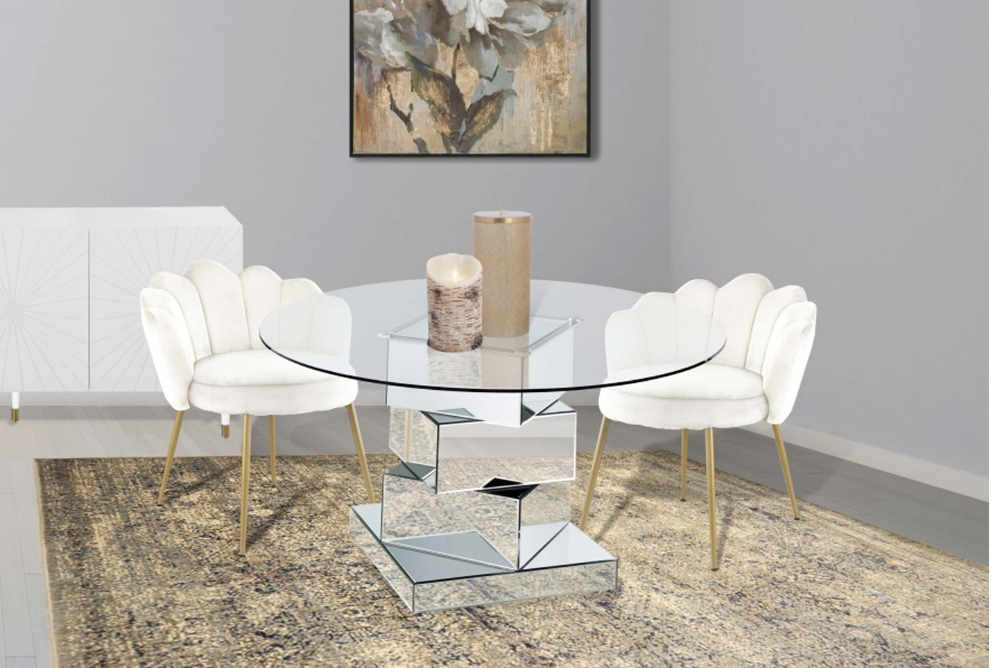 Claire Velvet Accent Chair / Dining Chair SKU: 748-C - Venini Furniture