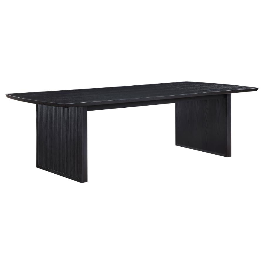 Brookmead Extension Leaf Dining Table Set Black - Venini Furniture 