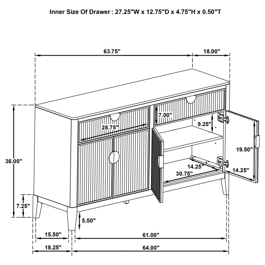 Brookmead Extension Leaf Dining Table Set Black - Venini Furniture 