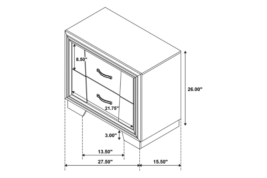 Juego de dormitorio Janine Eastern King de 5 piezas en gris 223551KE-S5 Próximamente 