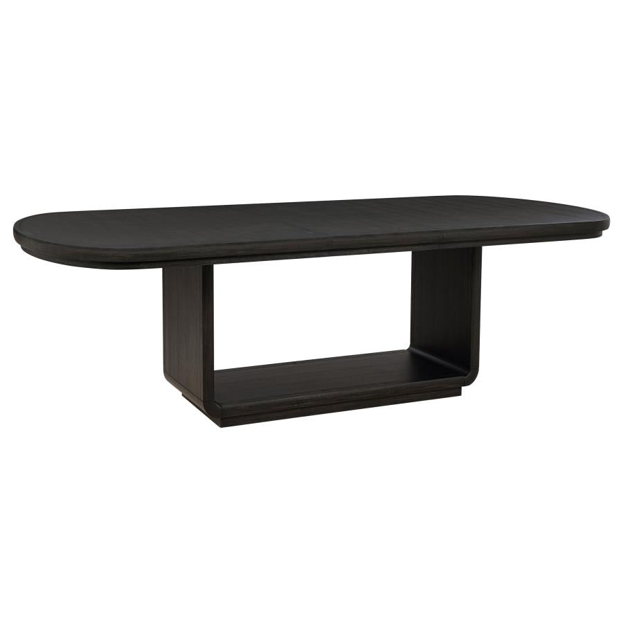 Leandro 78-inch Extension Dining Room Table Burnished Black 115391