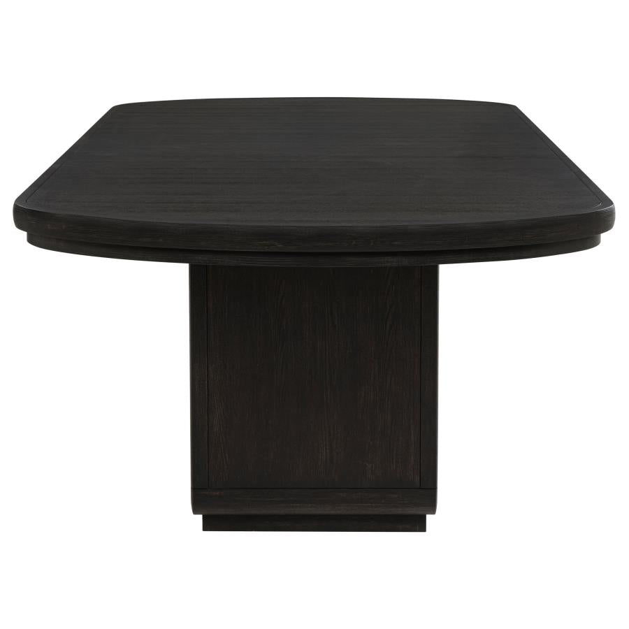 Leandro 78-inch Extension Dining Room Table Burnished Black 115391