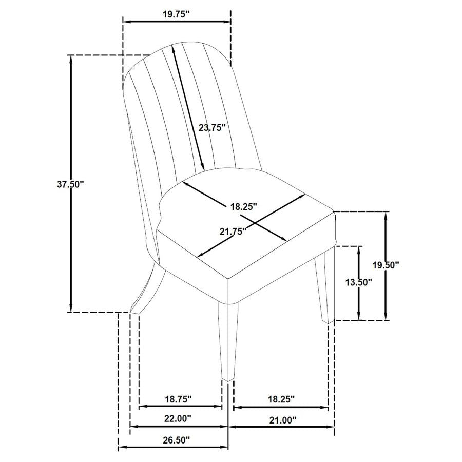 Leandro 2-drawer Dining Sideboard Server Burnished Black 115395