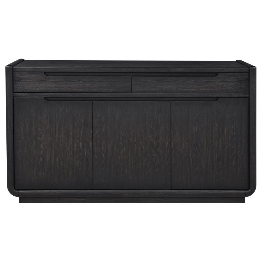 Leandro 2-drawer Dining Sideboard Server Burnished Black 115395