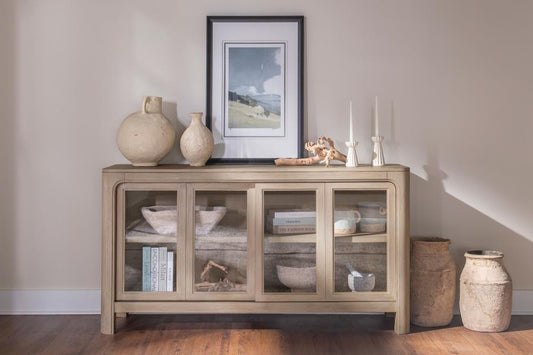 Solano Sliding Door Dining Sideboard Server Weathered Mango 115505