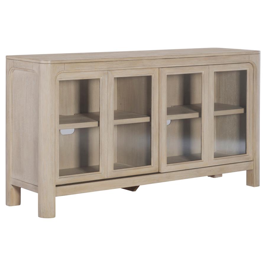 Solano Sliding Door Dining Sideboard Server Weathered Mango 115505