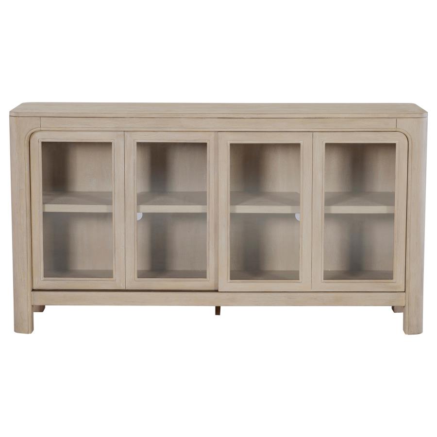 Solano Sliding Door Dining Sideboard Server Weathered Mango 115505