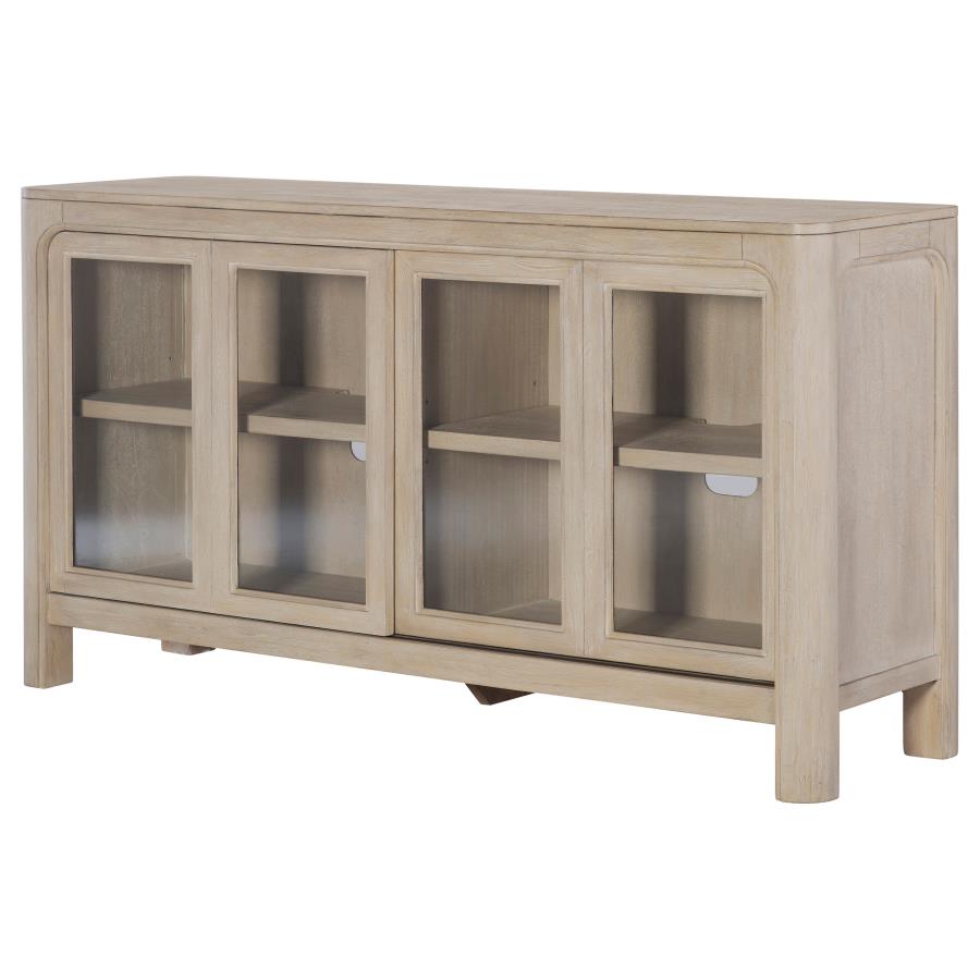 Solano Sliding Door Dining Sideboard Server Weathered Mango 115505