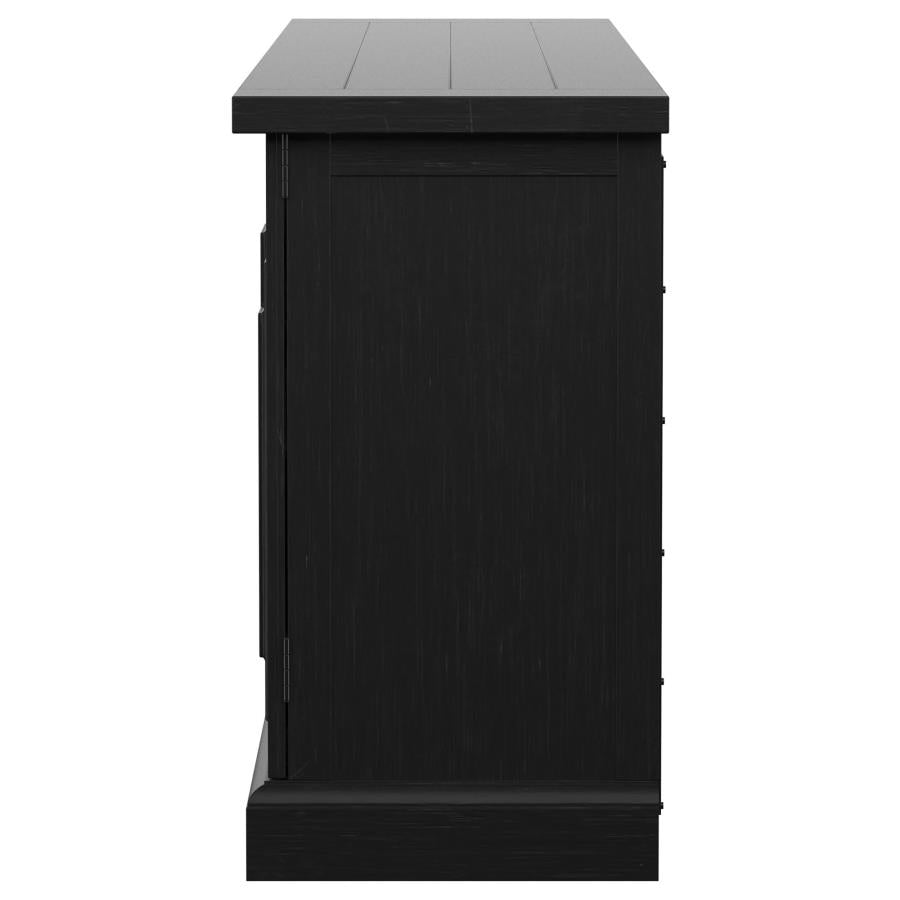 Florence 4-door Dining Sideboard Buffet Distressed Black & Honey 115535