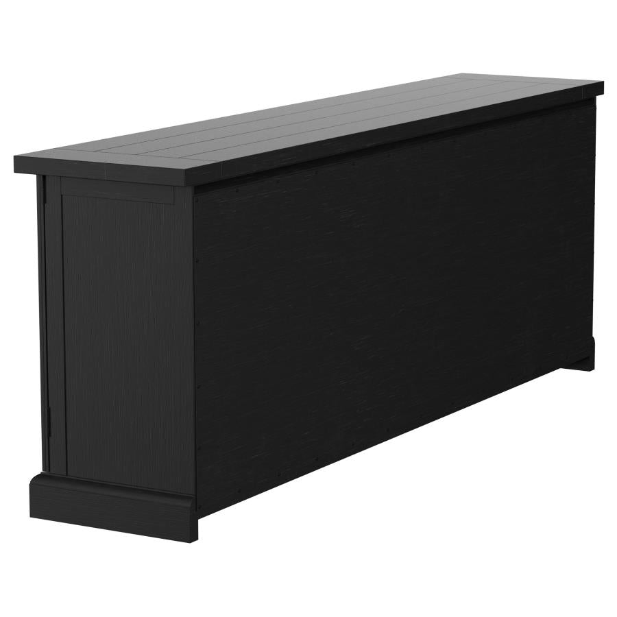 Florence 4-door Dining Sideboard Buffet Distressed Black & Honey 115535
