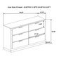 Juego de dormitorio de 4 piezas Caraway Eastern King en color blanco 224771KE-S4 