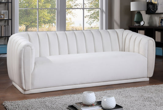 Dixie Velvet Sofa SKU: 674Cream-S