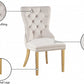 Carmen Velvet Dining Chair SKU: 812Cream-C