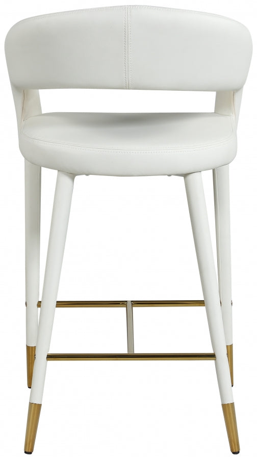 Destiny Faux Leather Stool SKU: 541White-C