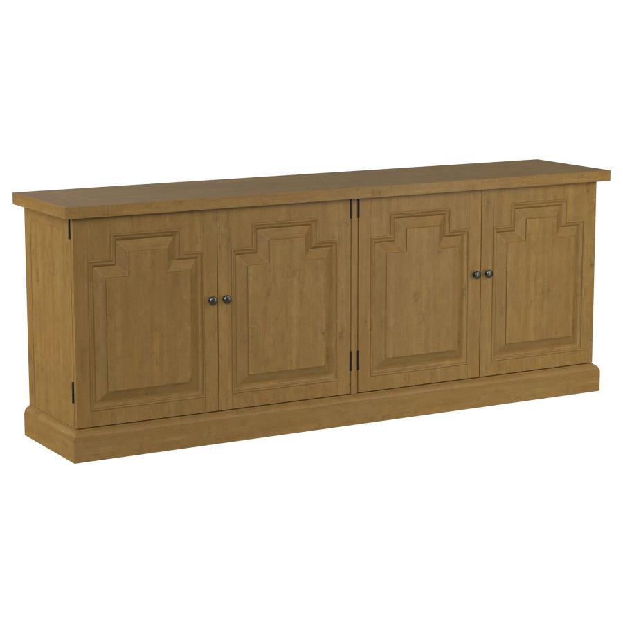 Florence 4-door Dining Sideboard Buffet Distressed Black & Honey 115535