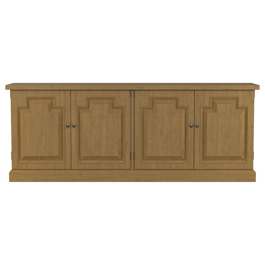 Florence 4-door Dining Sideboard Buffet Distressed Black & Honey 115535