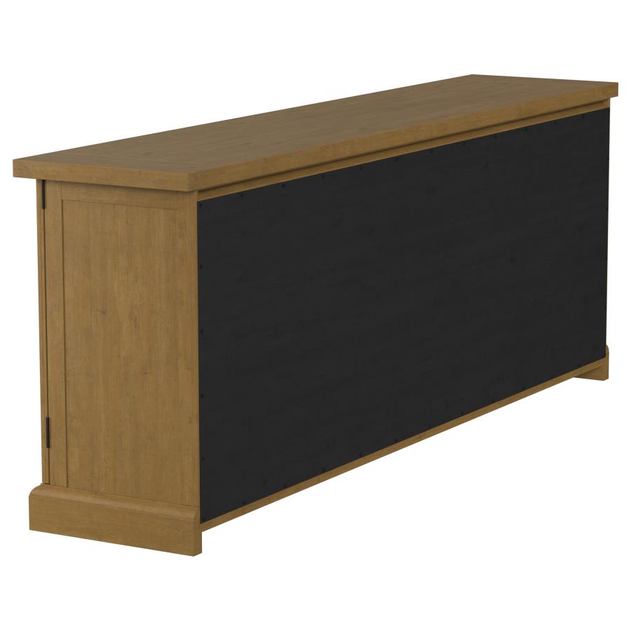 Florence 4-door Dining Sideboard Buffet Distressed Black & Honey 115535