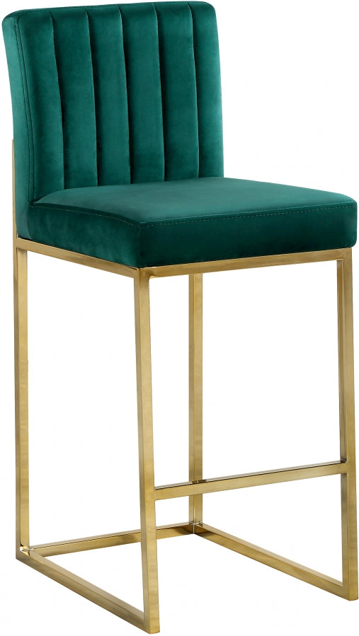 Giselle Velvet Counter Stool SKU: 781Green-C