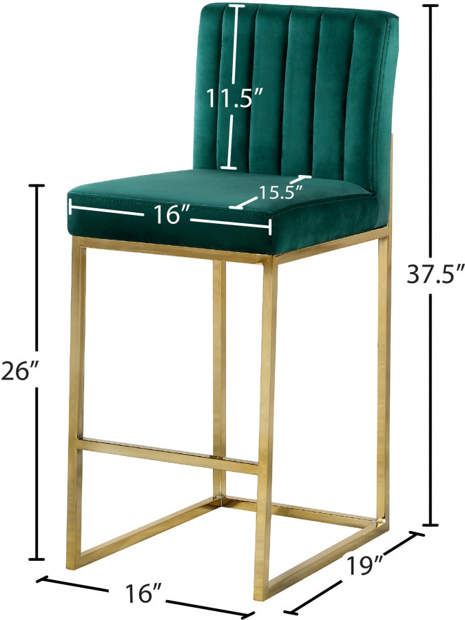 Giselle Velvet Counter Stool SKU: 781Green-C