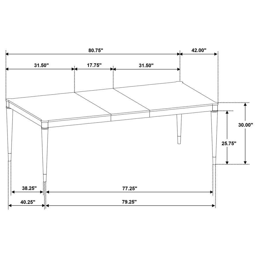 Brookmead Extension Leaf Dining Table Black