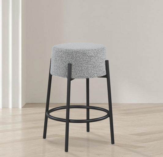 Avalon Boucle Fabric Counter Stool SKU: 821Grey-C