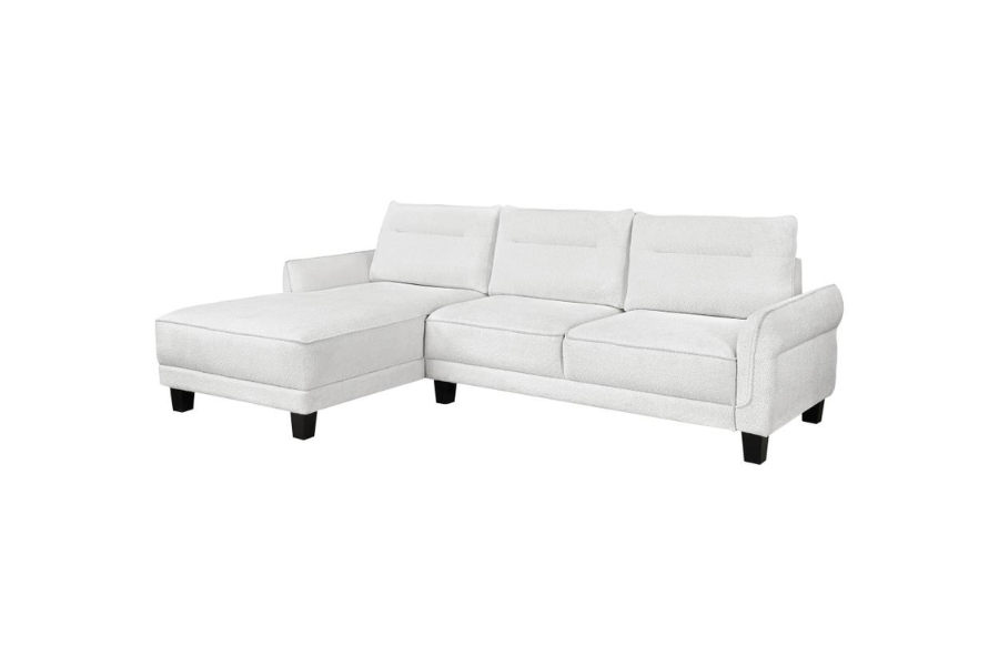 Caspian Upholstered Curved Arm Chaise Sectional Sofa 509540