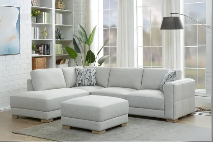 Drayden Fabric Sectional with Ottoman
