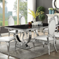 Antoine 5-piece Rectangular Glass Top Dining Set Chrome 107871-S5