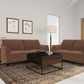 Selma 2-piece Velvet Upholstered Crescent Arm Sofa Set Rust 552101-S2