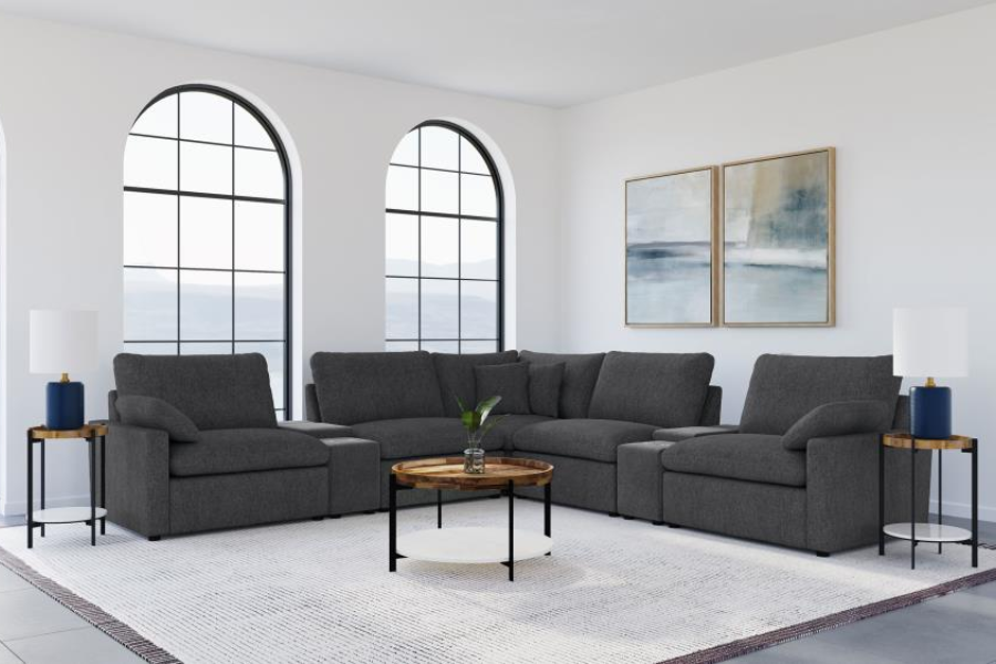 Collins 7-piece Modular Power Reclining Sectional Grey 609560P-SETA Comming Soon