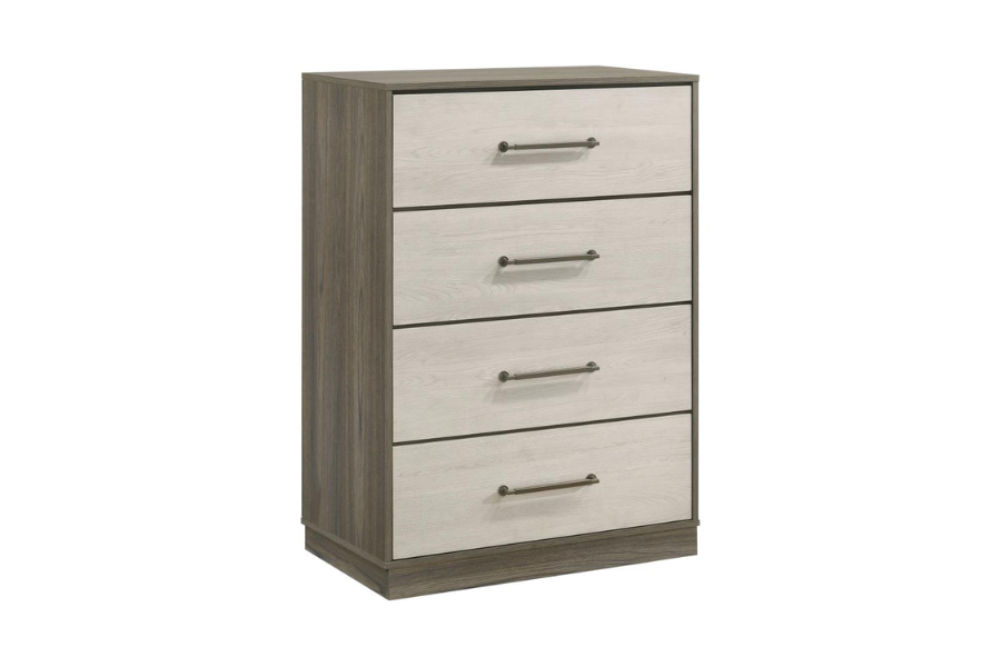 Fenwick 4-drawer Chest of Drawers Grey Oak 224985