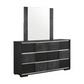 Blacktoft 6-drawer Dresser with Mirror Black 207103M