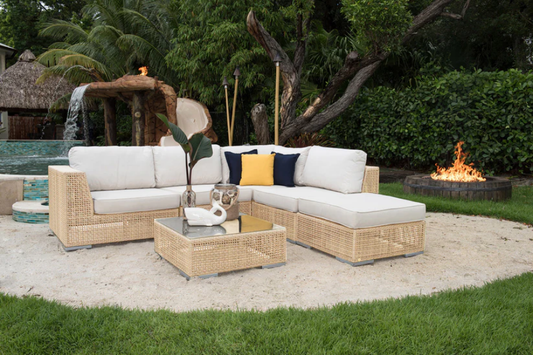 Panama Jack Austin 6-Piece Sectional Set PJO-3801-NAT-6SEC-GL