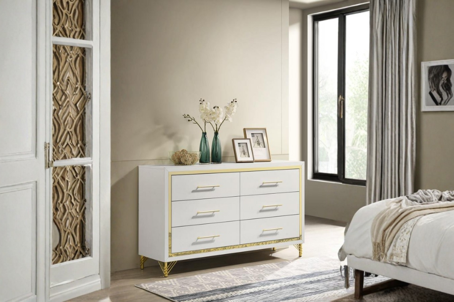 Lucia 6-drawer Dresser Cabinet White 224733