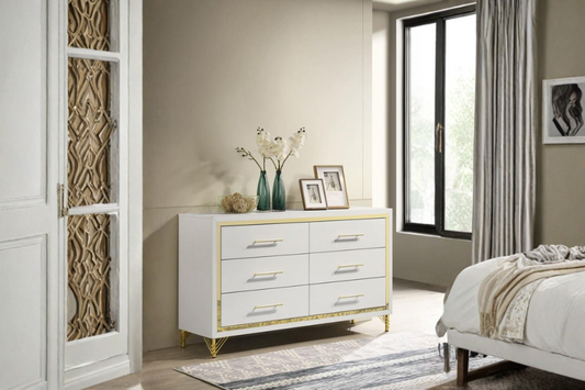 Lucia 6-drawer Dresser Cabinet White 224733