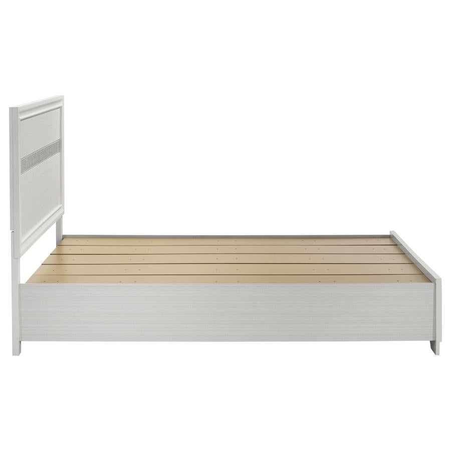 Miranda 51-inch Wood Full Storage Panel Bed White 205111 - Venini Furniture 