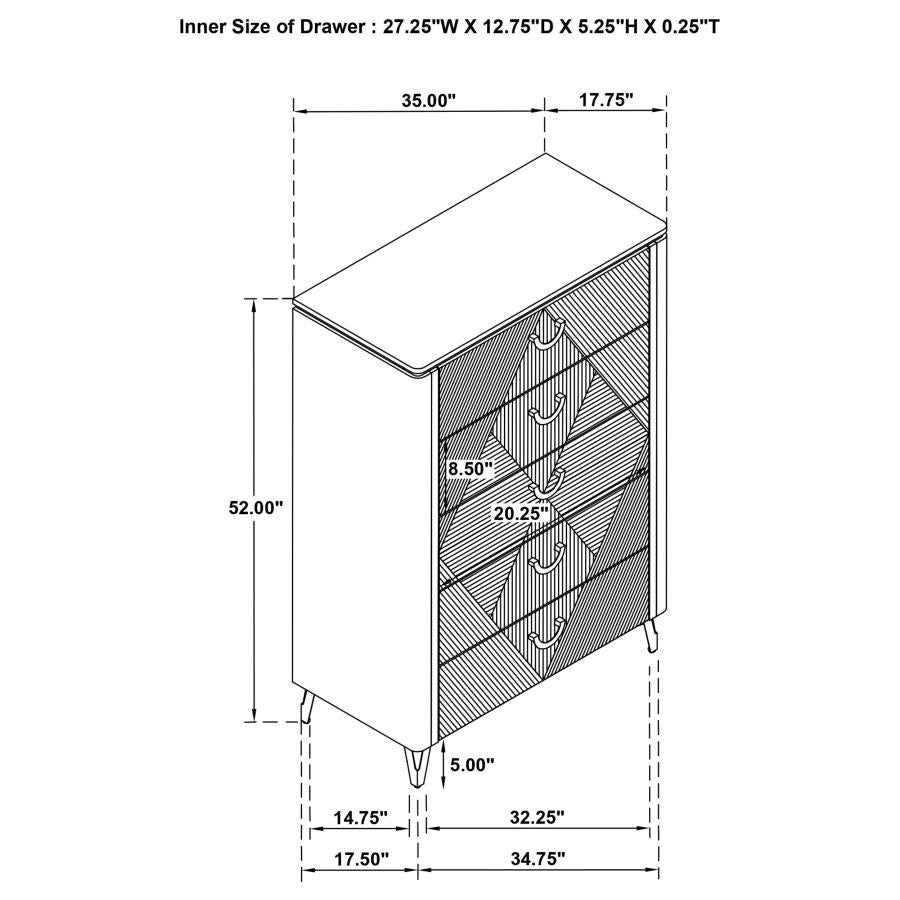 Cassia 4 or 5 piece Eastern King LED Bedroom Set White High Gloss