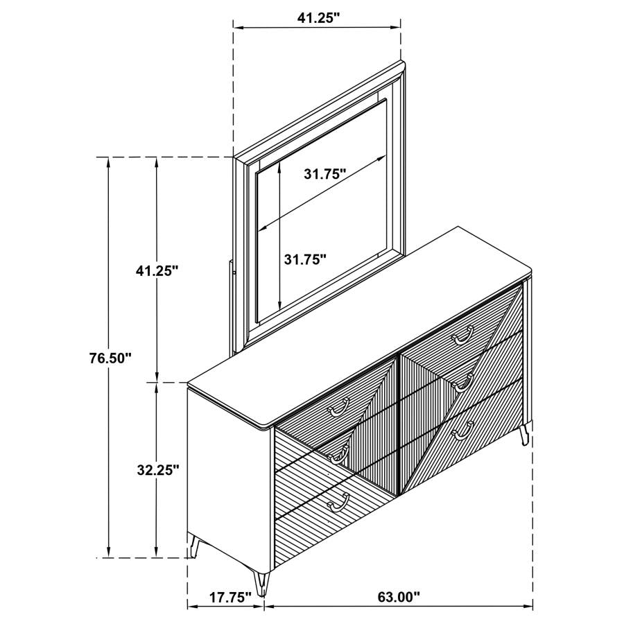 Cassia 4 or 5 piece Eastern King LED Bedroom Set White High Gloss
