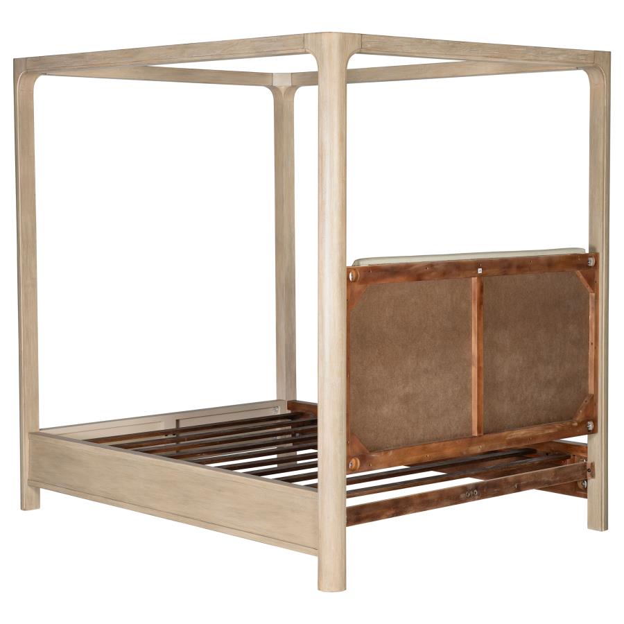 Solano 85-inch Queen Canopy Bed Weathered Mango 222520Q