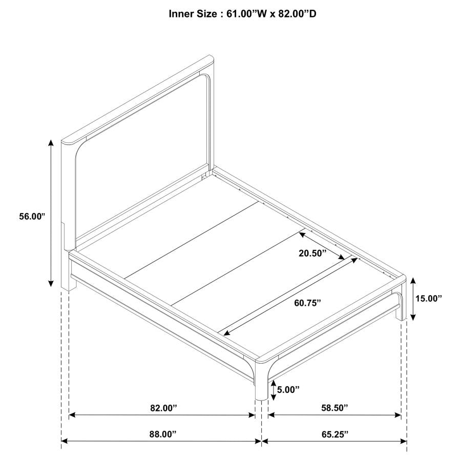 Solano 56-inch Eastern King Panel Bed Weathered Mango 222521KE