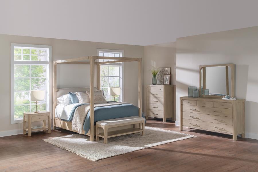 Solano 1-drawer Nightstand Bedside Table Weathered Mango 222522