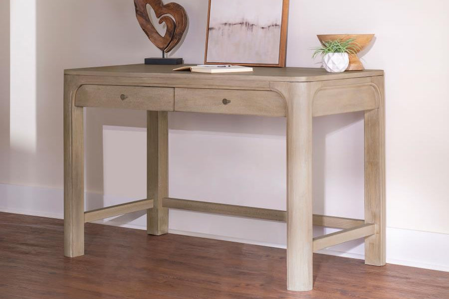 Solano 2-drawer Makeup Table Vanity Desk Weathered Mango 222527