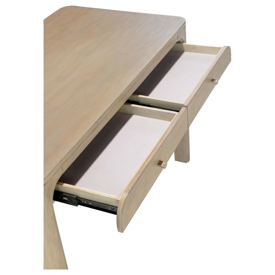 Solano 2-drawer Makeup Table Vanity Desk Weathered Mango 222527