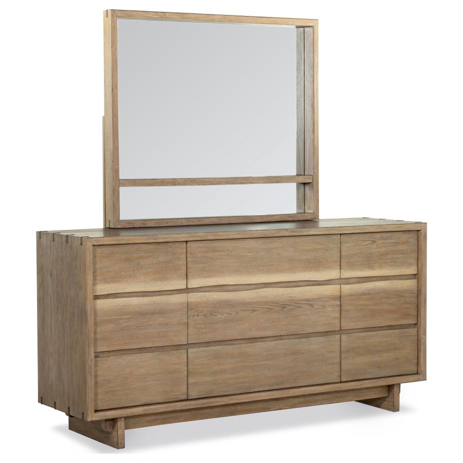 StillStillwater 9-Drawer Dresser with Mirror and Jewelry Shelf – Weathered Oak 222803M
