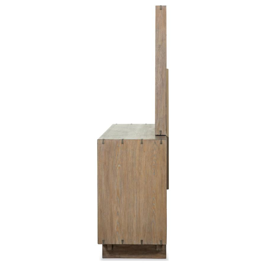 StillStillwater 9-Drawer Dresser with Mirror and Jewelry Shelf – Weathered Oak 222803M