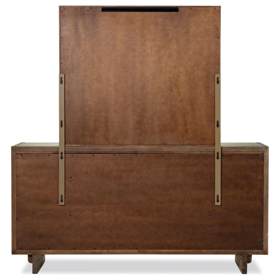 StillStillwater 9-Drawer Dresser with Mirror and Jewelry Shelf – Weathered Oak 222803M