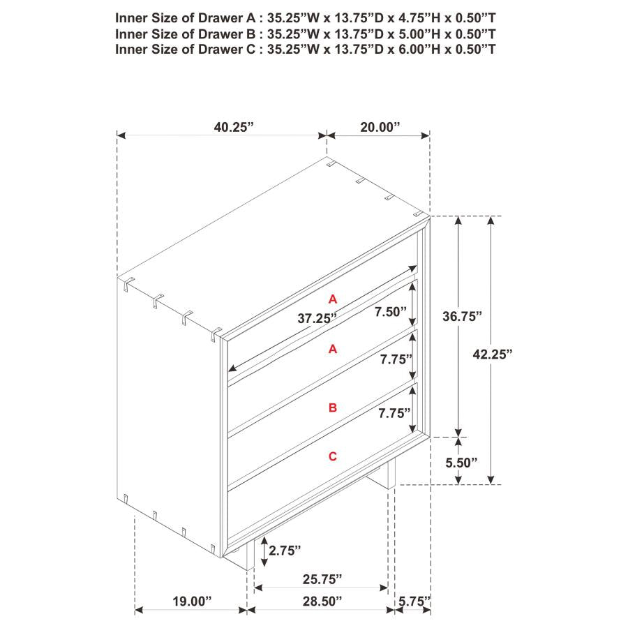 Stillwater 4-drawer Chest 222805