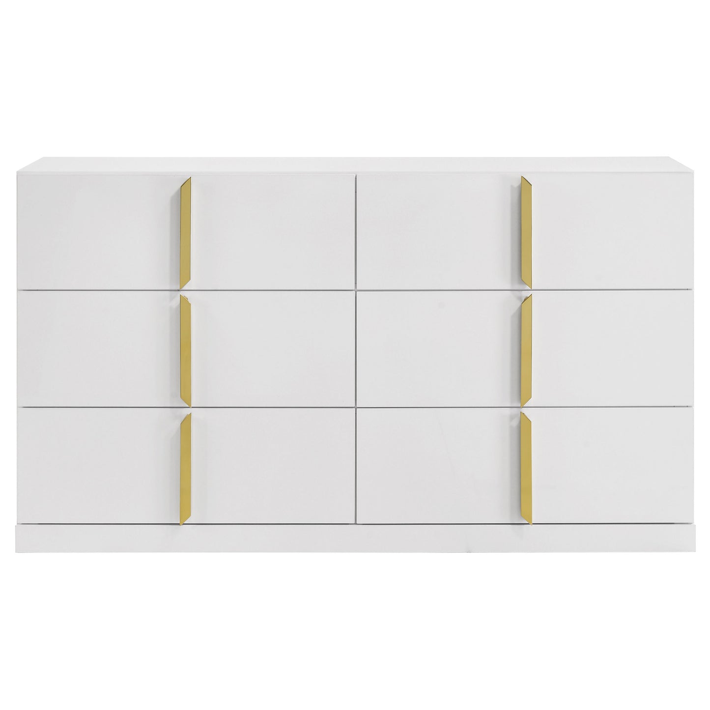 Ines 6-drawer Bedroom Dresser Cabinet White High 223093 - Venini Furniture 