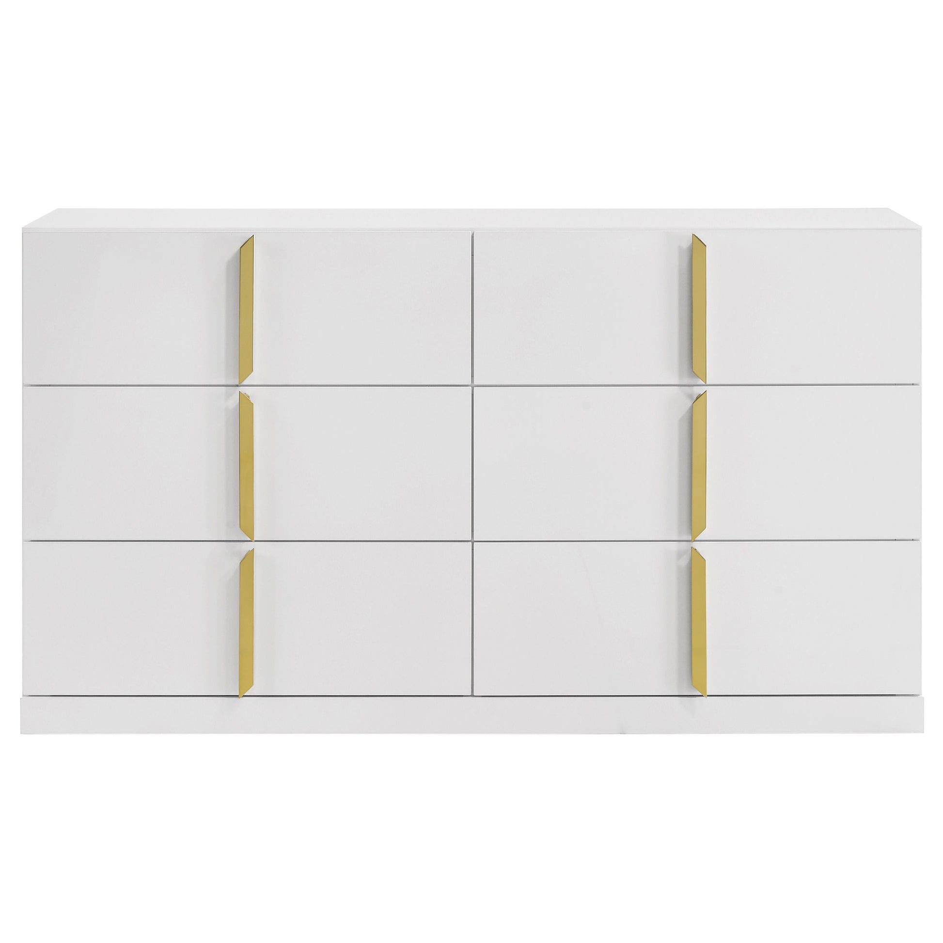 Ines 6-drawer Bedroom Dresser Cabinet White High 223093 - Venini Furniture 